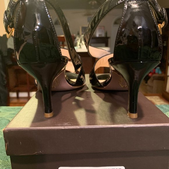 Elie Tahari Black Patent Leather Sandal Size 11M - Picture 5 of 6
